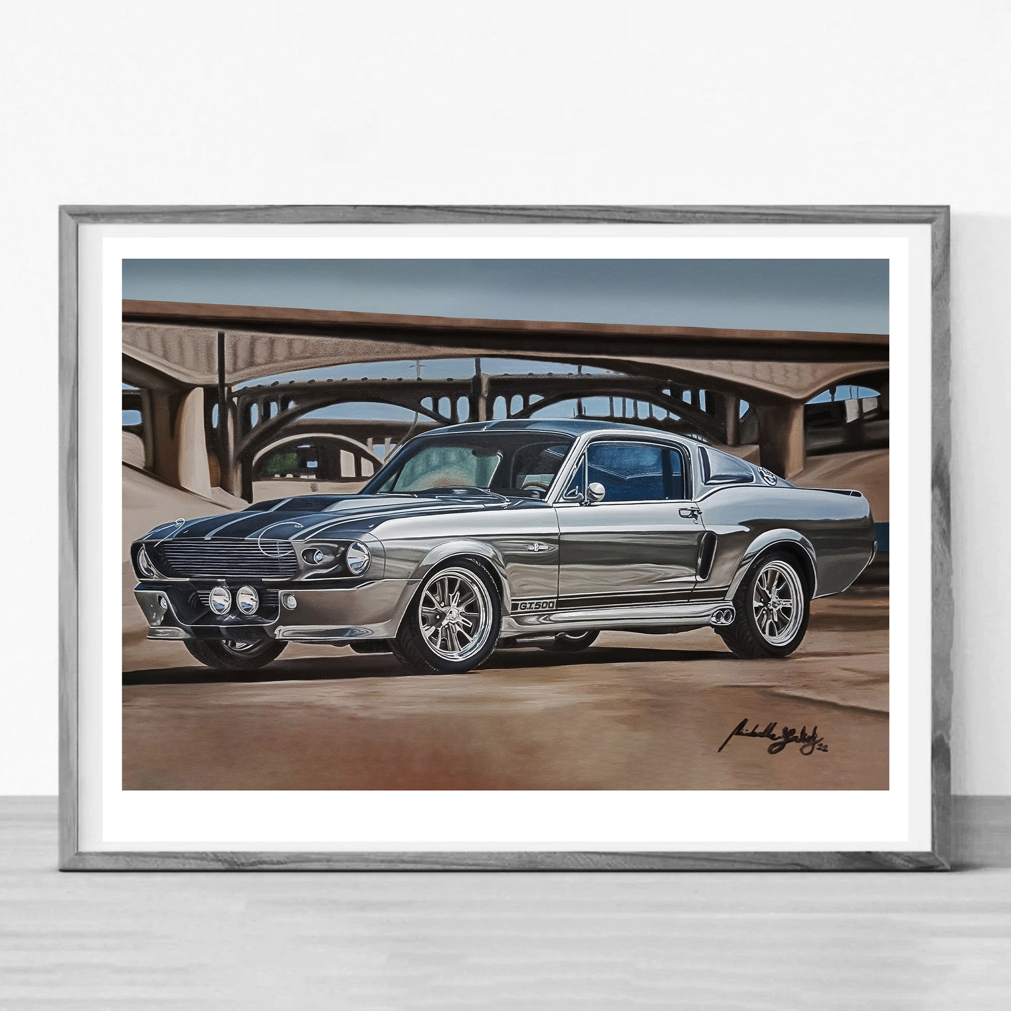 Ford Mustang GT500 Painting Limited Edition Canvas/Metal Plaque Print