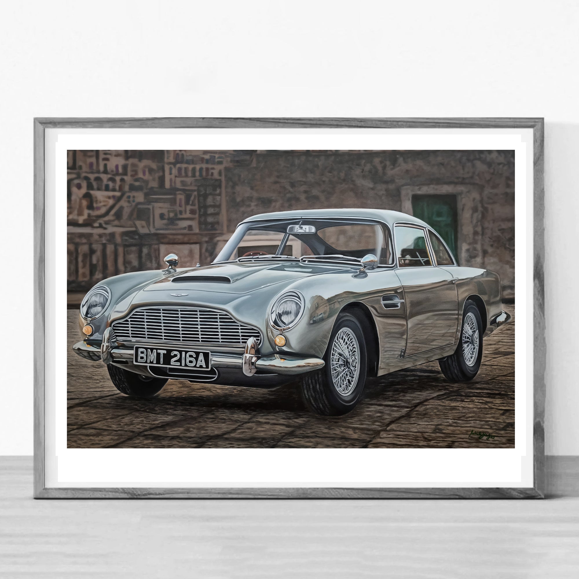 Aston Martin DB5 Painting Limited Edition Canvas Print