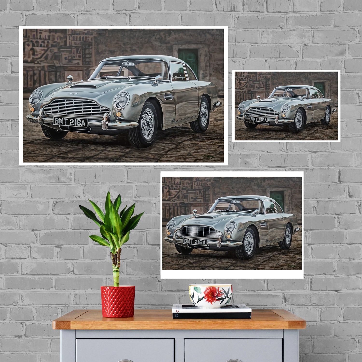 Aston Martin DB5 Painting Limited Edition Canvas Print