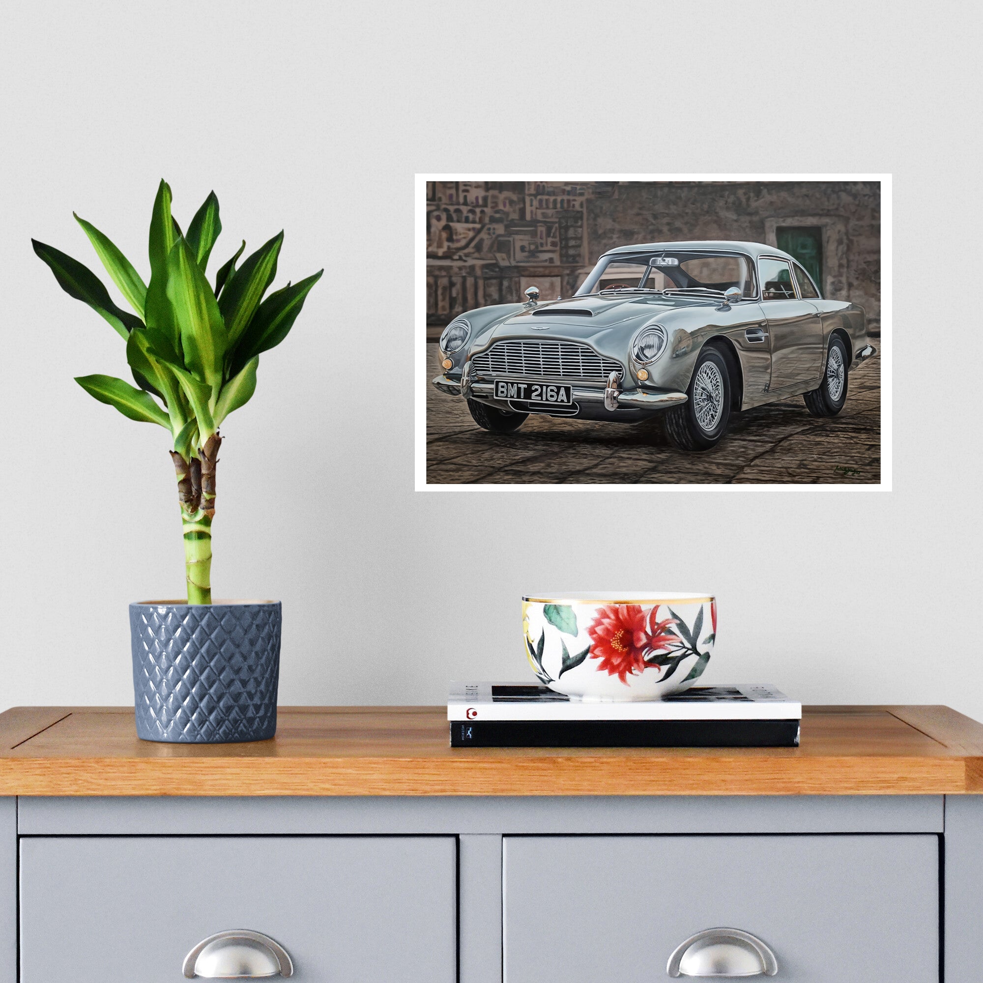 Aston Martin DB5 Painting Limited Edition Canvas Print