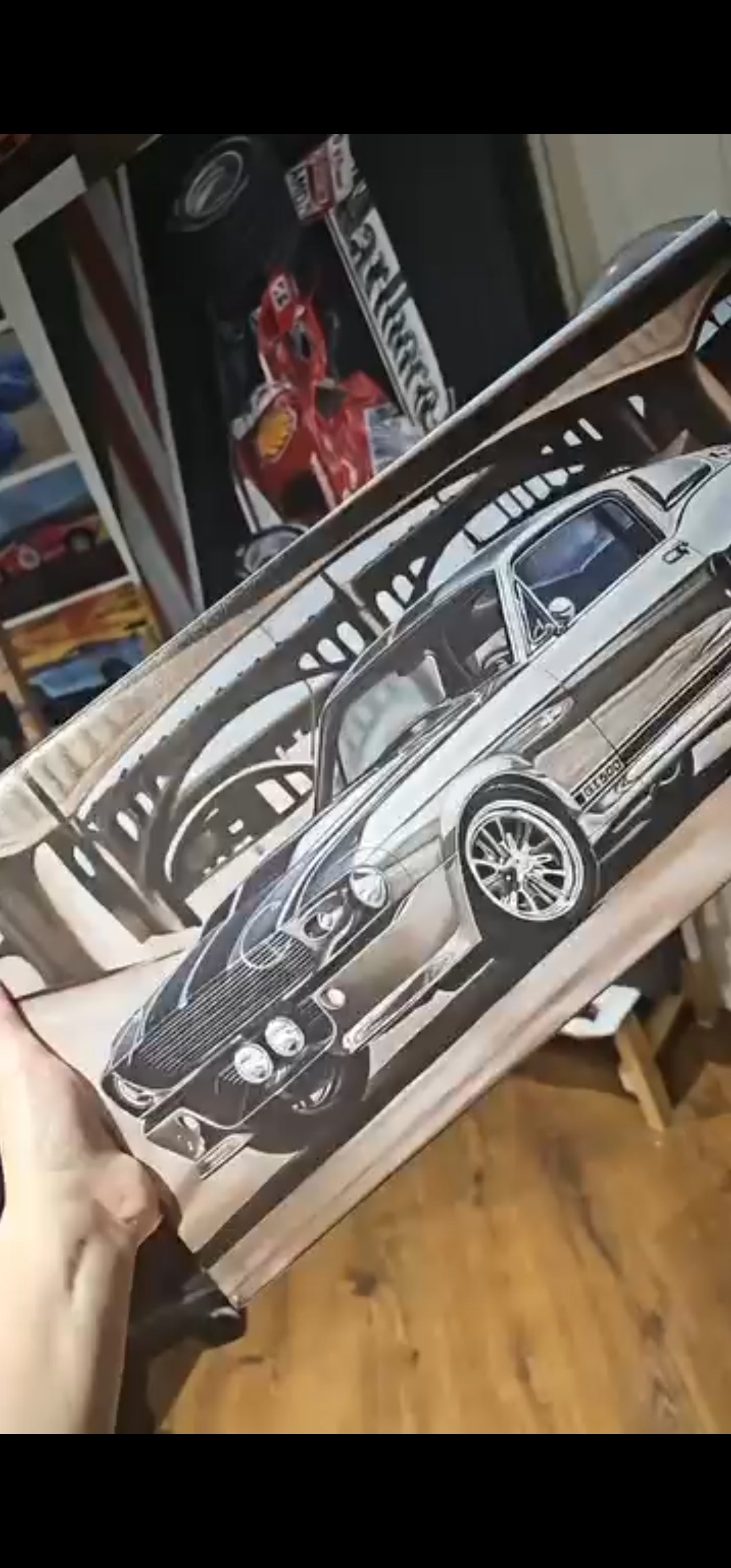 Eleanor print - stretched on a wooden underframe 25 cm x 50 cm