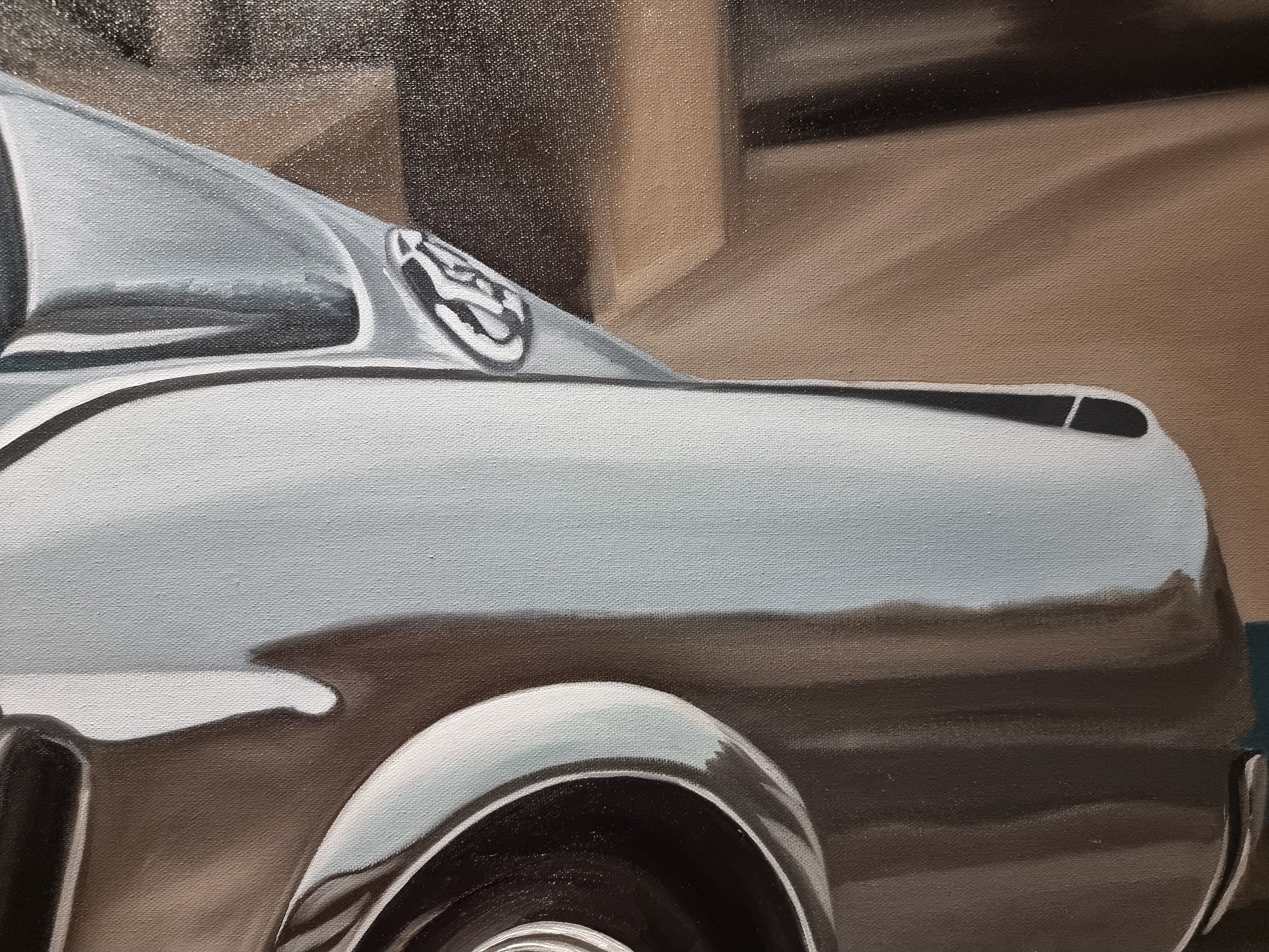 Ford Mustang GT500 Original Oil Painting on Canvas