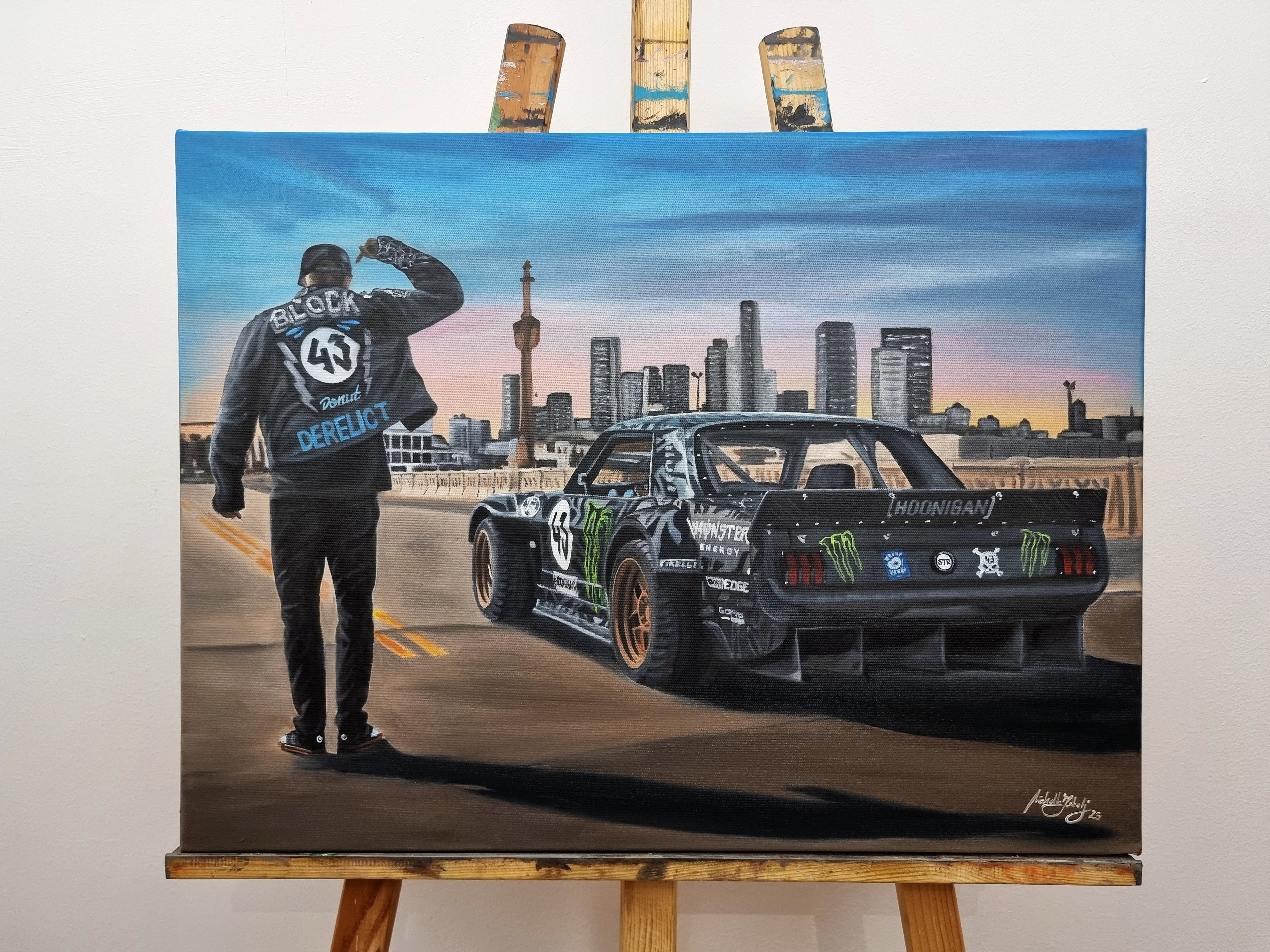 Ken Block Original Oil Painting on Canvas