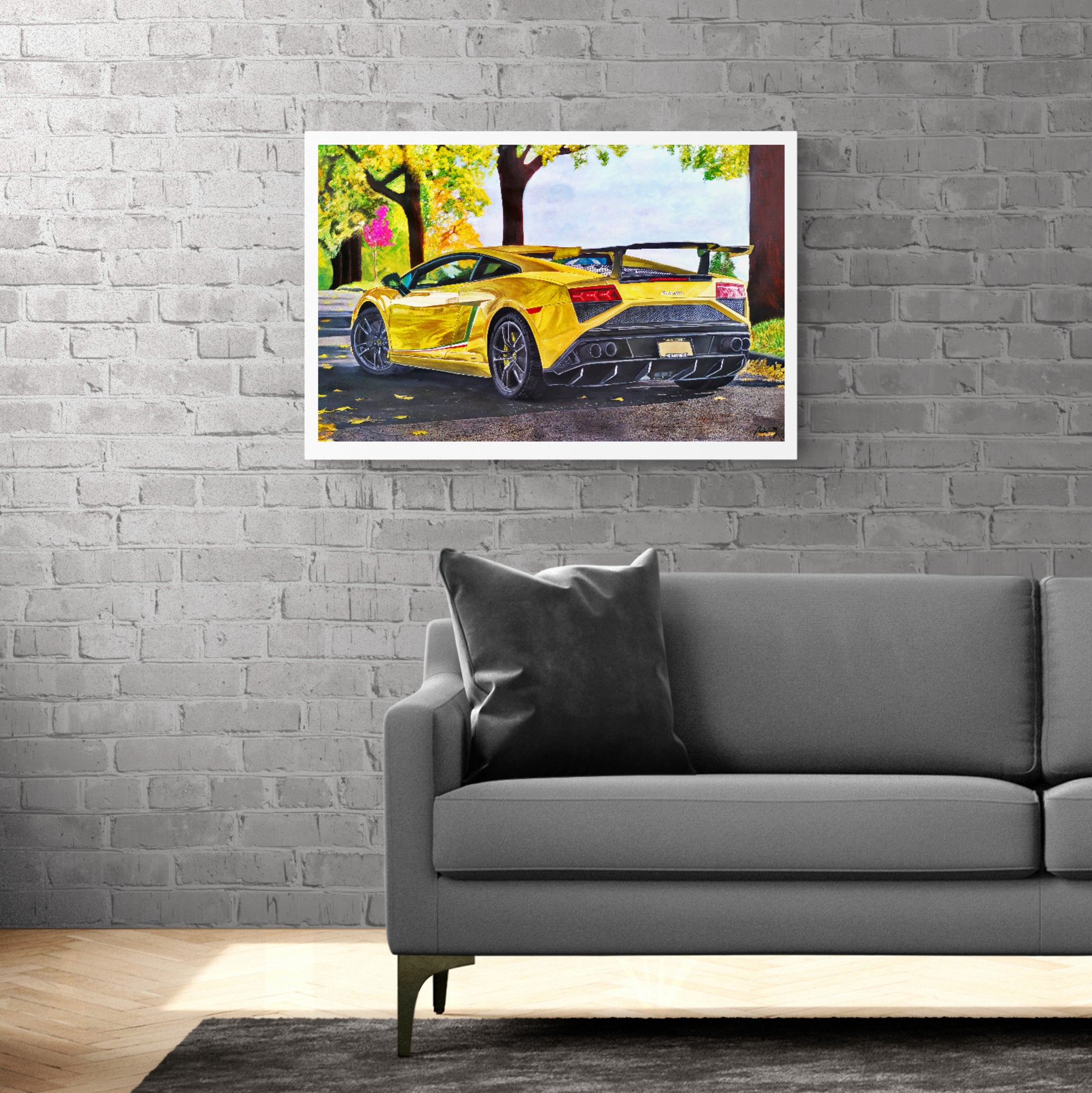 Lambo Painting Limited Edition Canvas Print