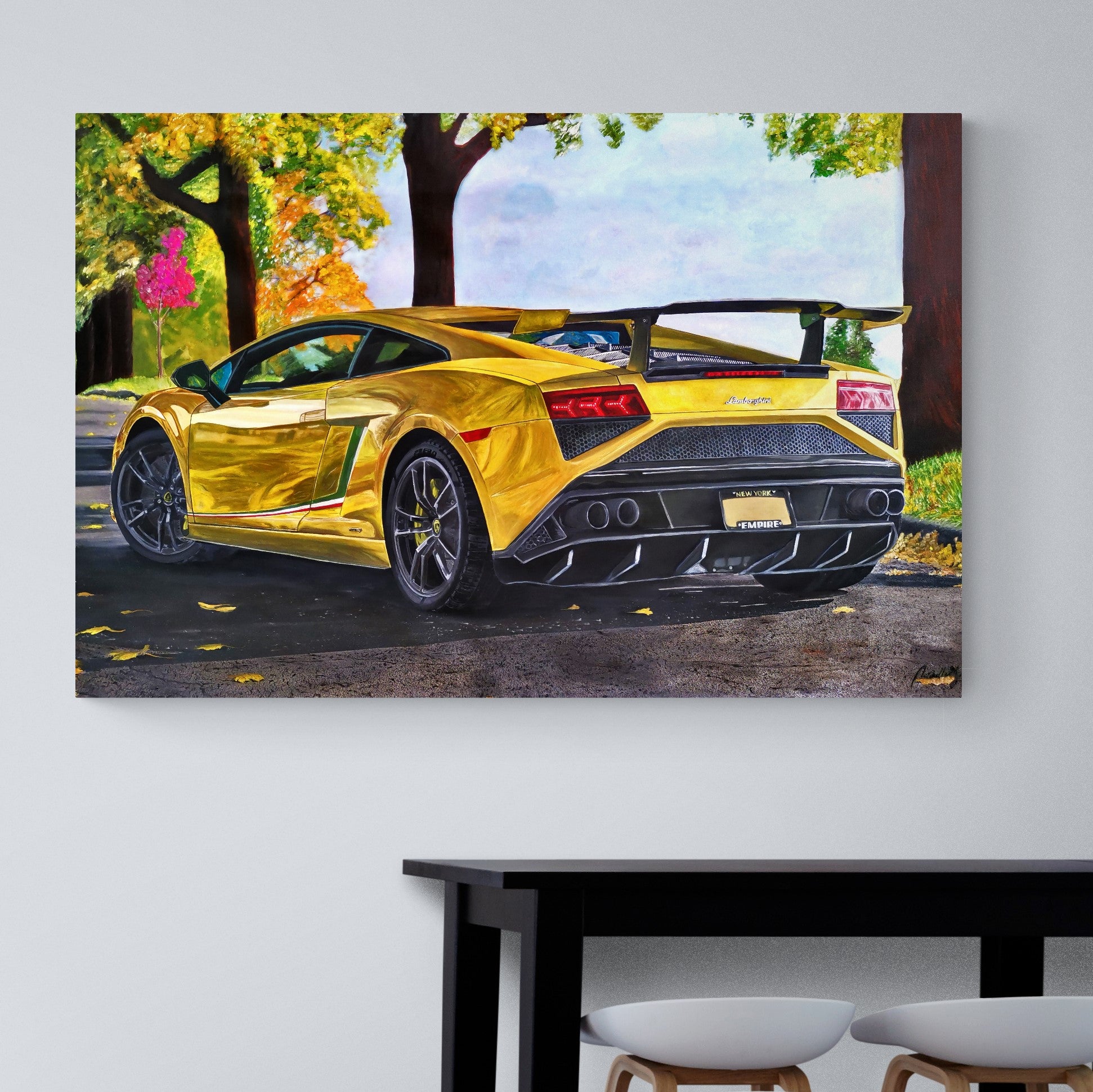 Lamborghini Gallardo Original Oil Painting on Canvas