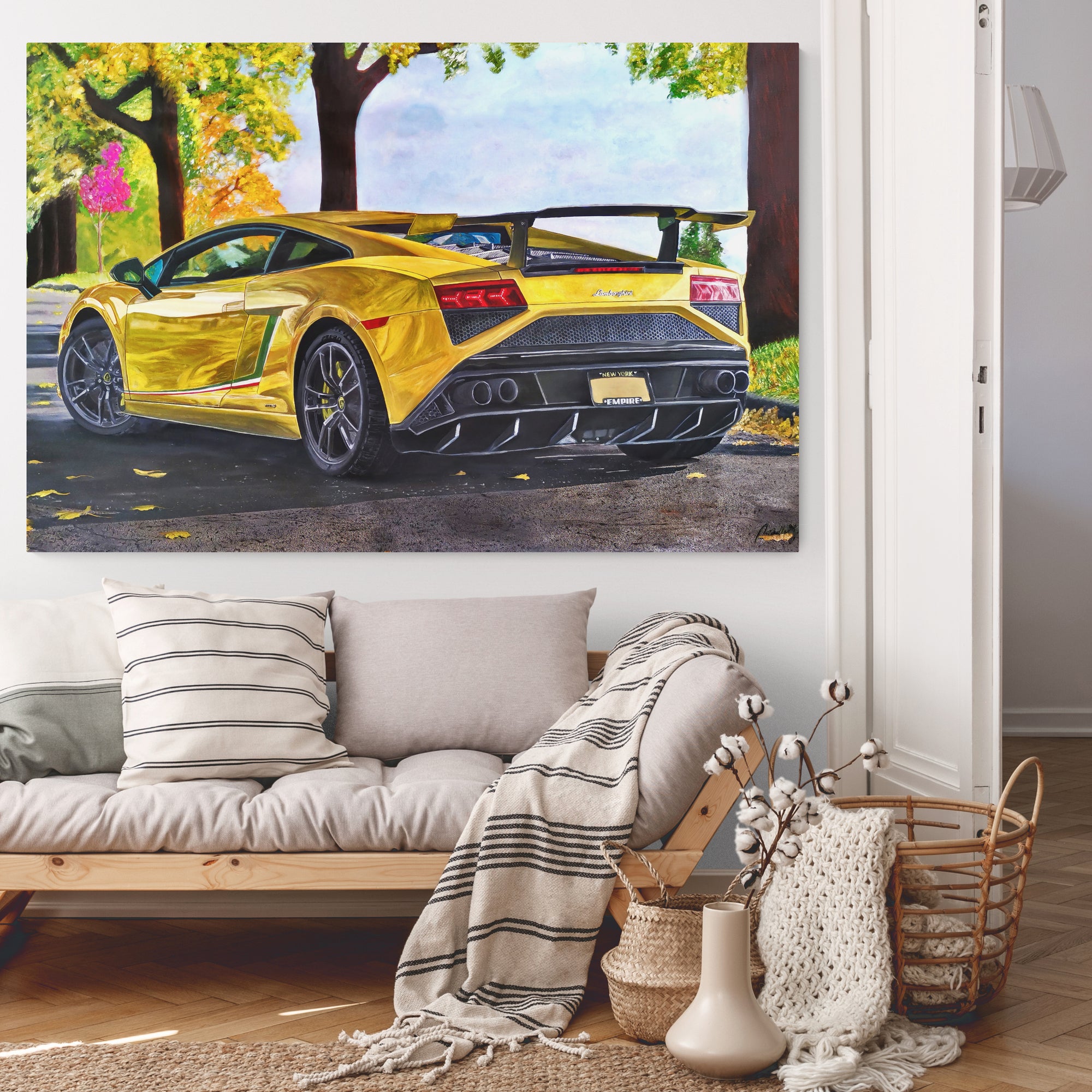 Lamborghini Gallardo Original Oil Painting on Canvas