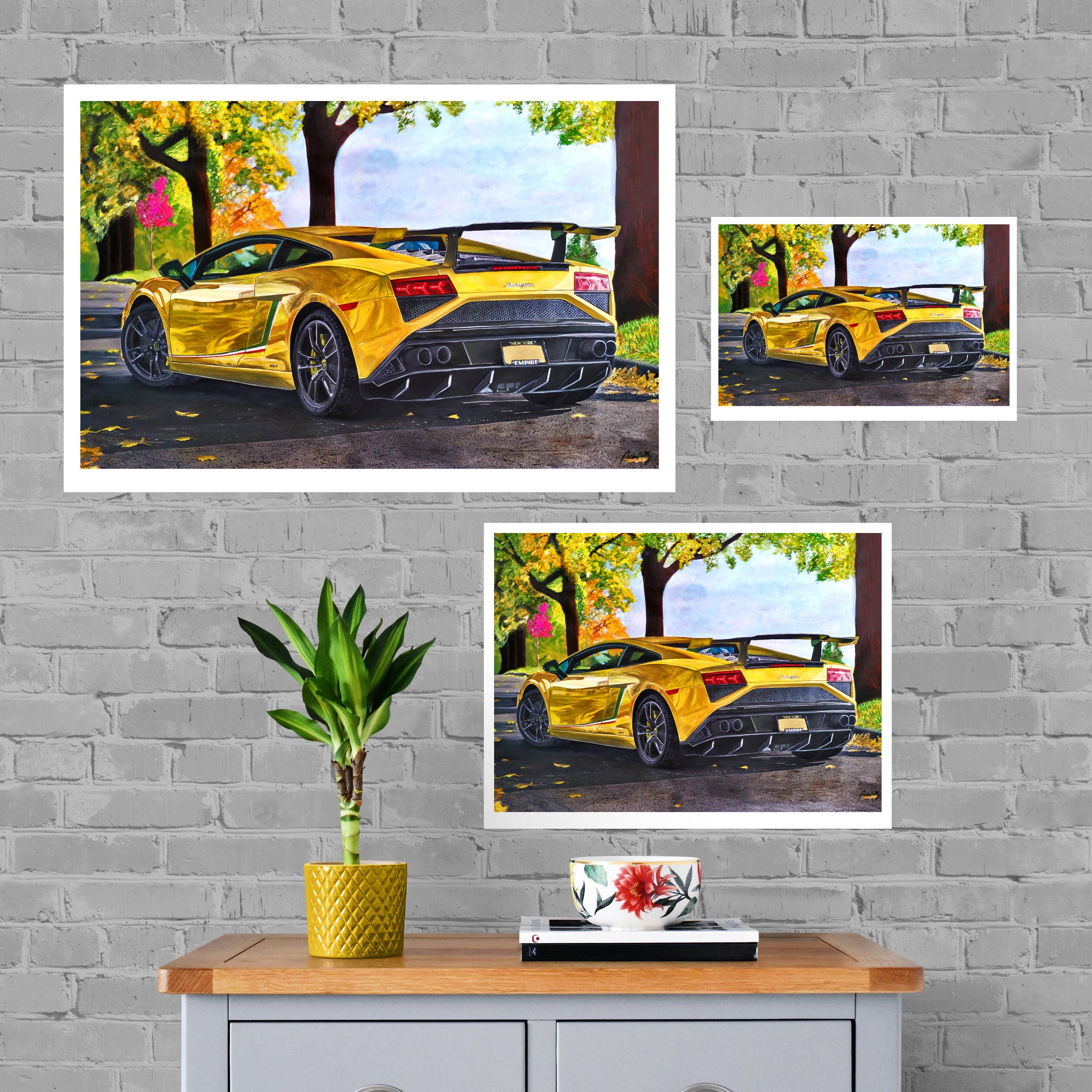 Lambo Painting Limited Edition Canvas Print