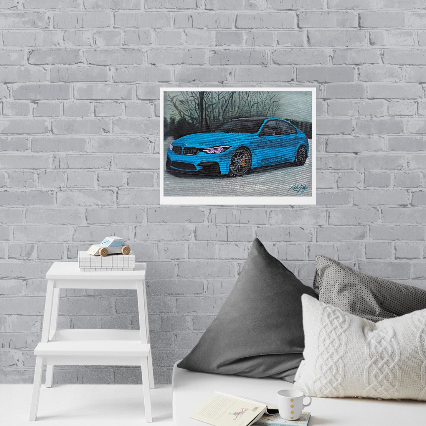 BMW Painting Limited Edition Canvas Print