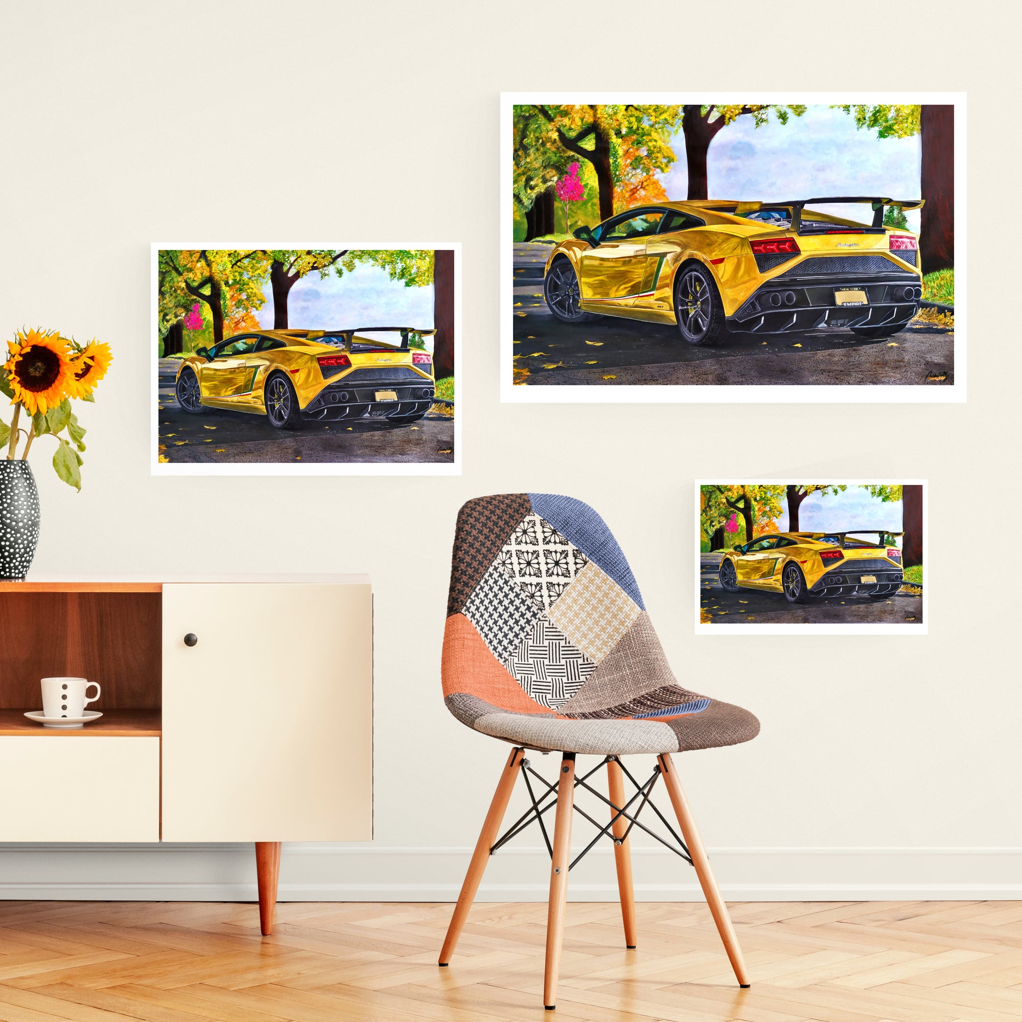 Lambo Painting Limited Edition Canvas Print