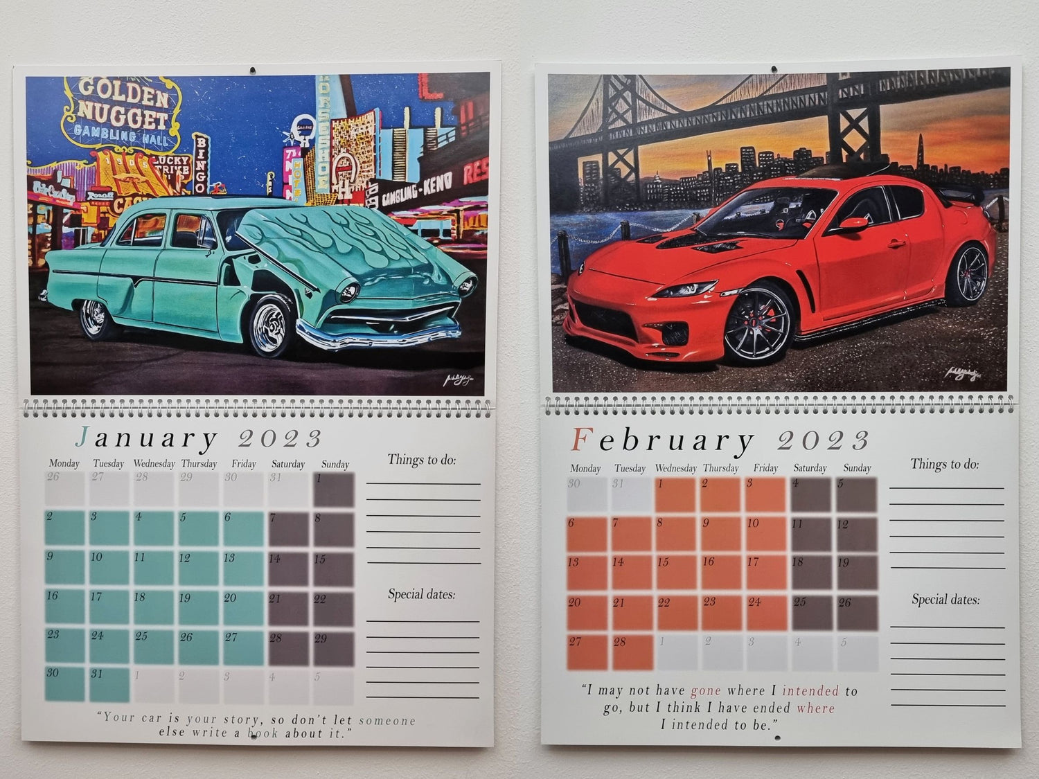 Limited Edition 2023 Signed Calendar - Reusable Prints