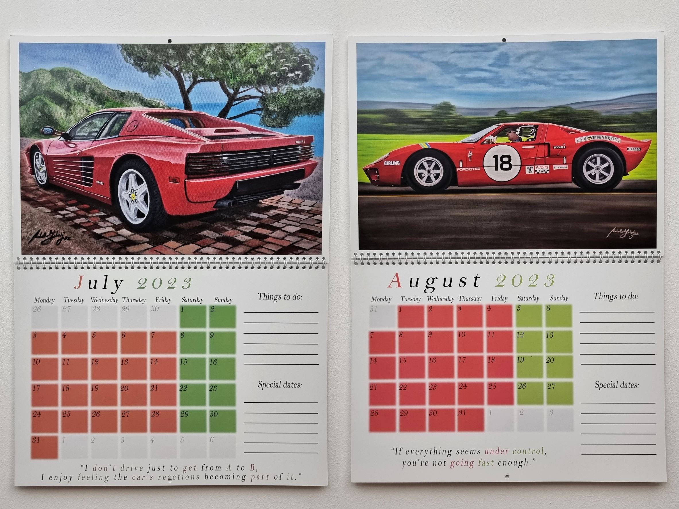 Limited Edition 2023 Signed Calendar - Reusable Prints