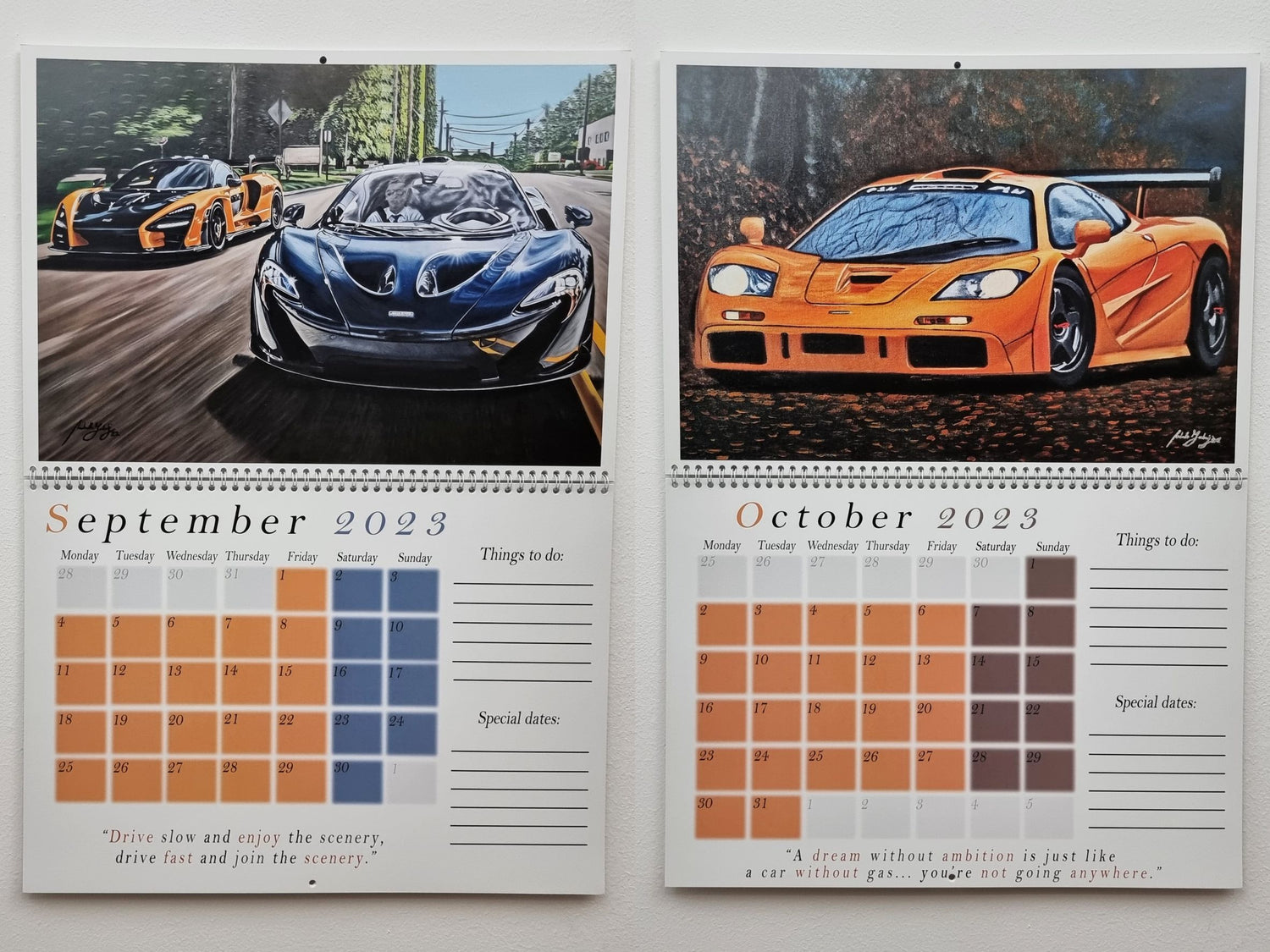 Limited Edition 2023 Signed Calendar - Reusable Prints