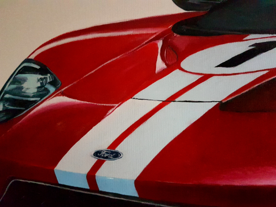 Ford GT Heritage edition Original Acrylic Painting on Canvas