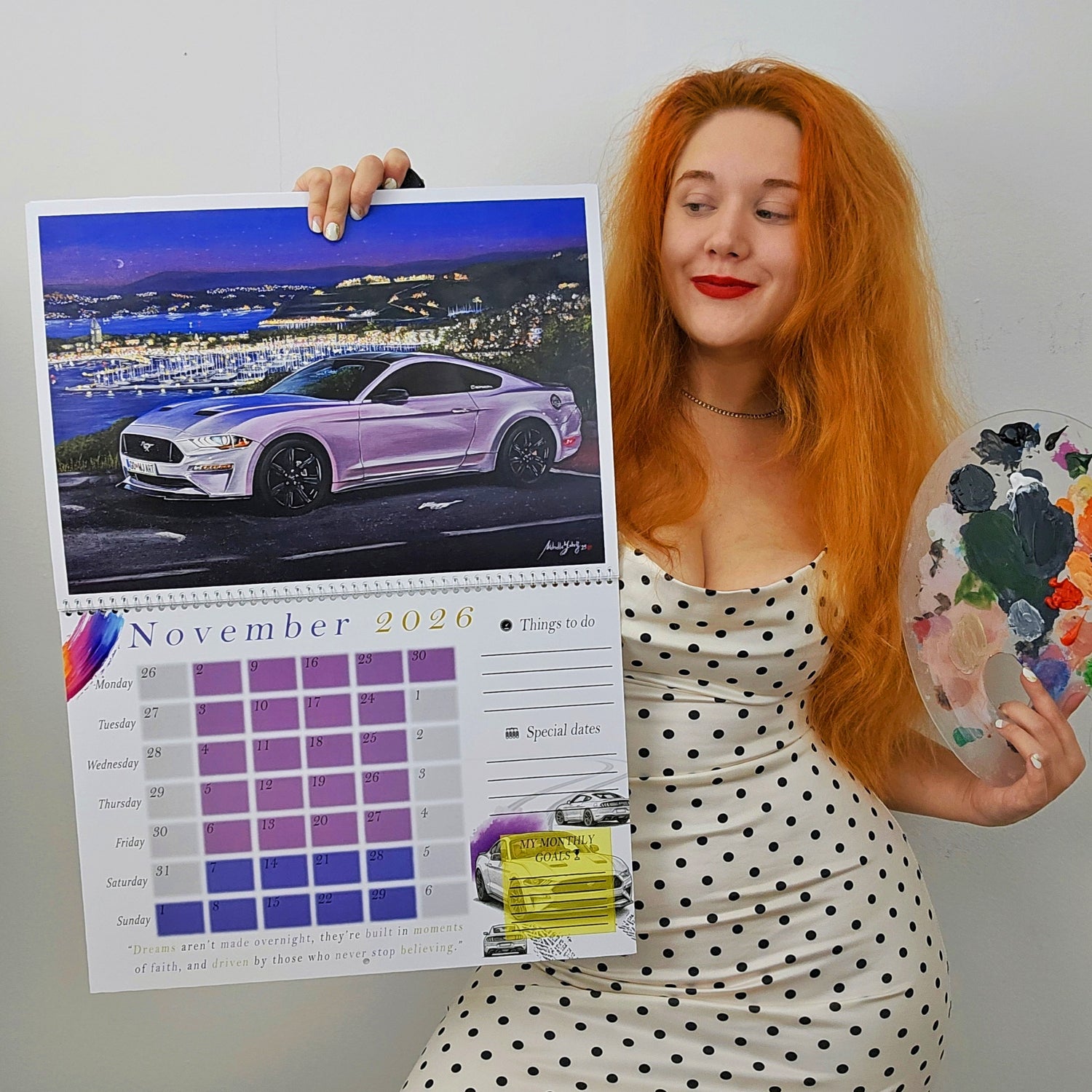 2026 CALENDAR Limited Edition ; Numbered Handsigned - Reusable Prints PREORDER