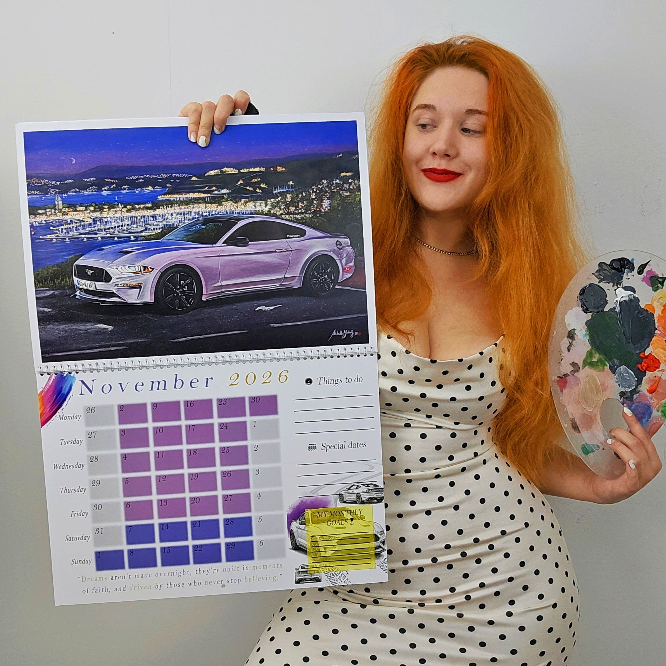 2026 CALENDAR Limited Edition ; Numbered Handsigned - Reusable Prints PREORDER