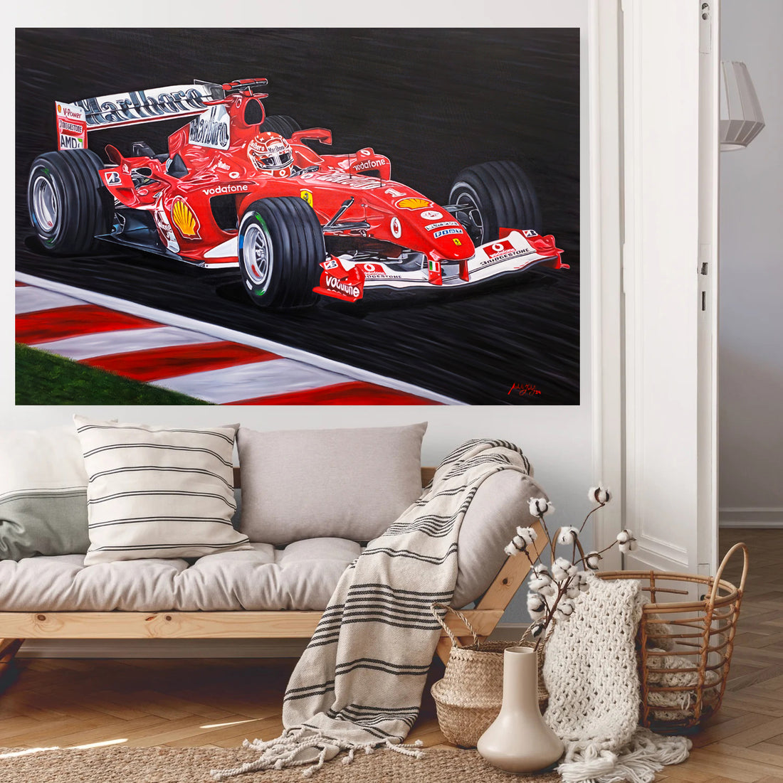Michael Schumacher F1 F2004 Original Oil Painting on Canvas