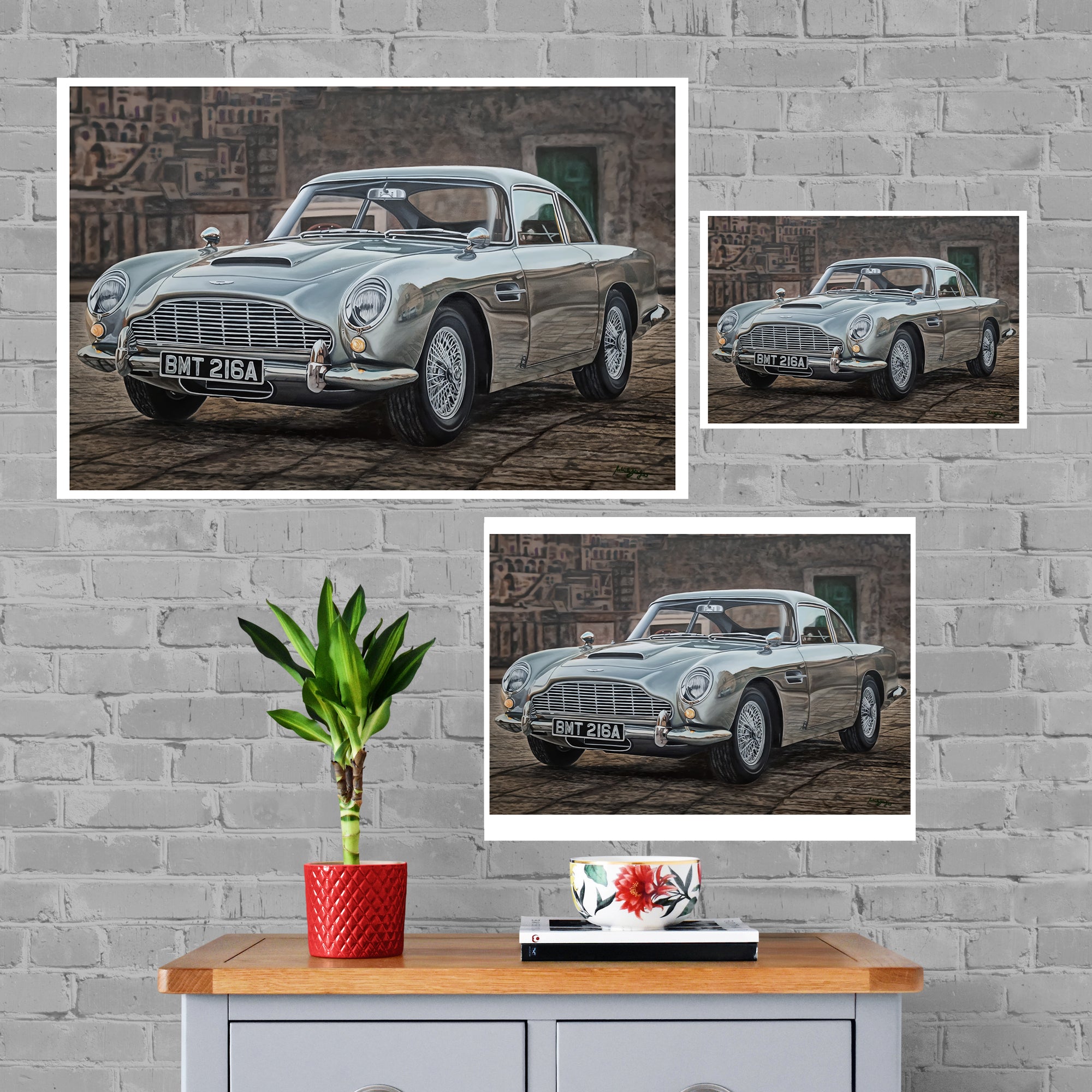 Aston Martin DB5 Painting Limited Edition Canvas Print – Michelle Jakelj