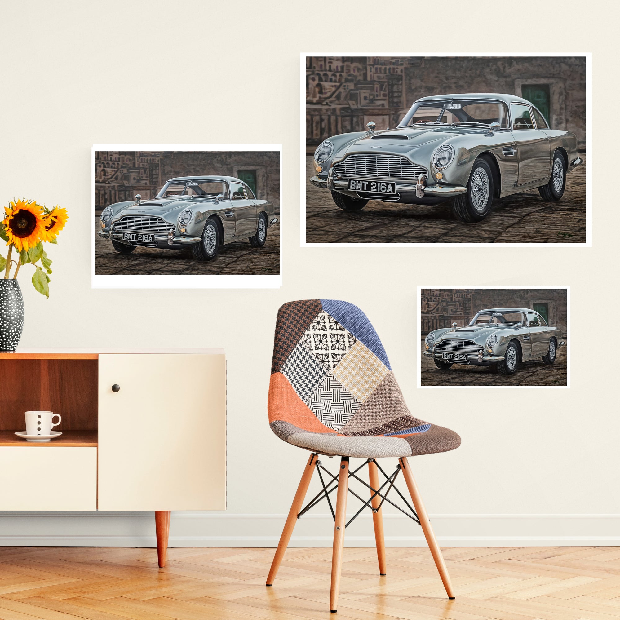 Aston Martin DB5 Painting Limited Edition Canvas Print