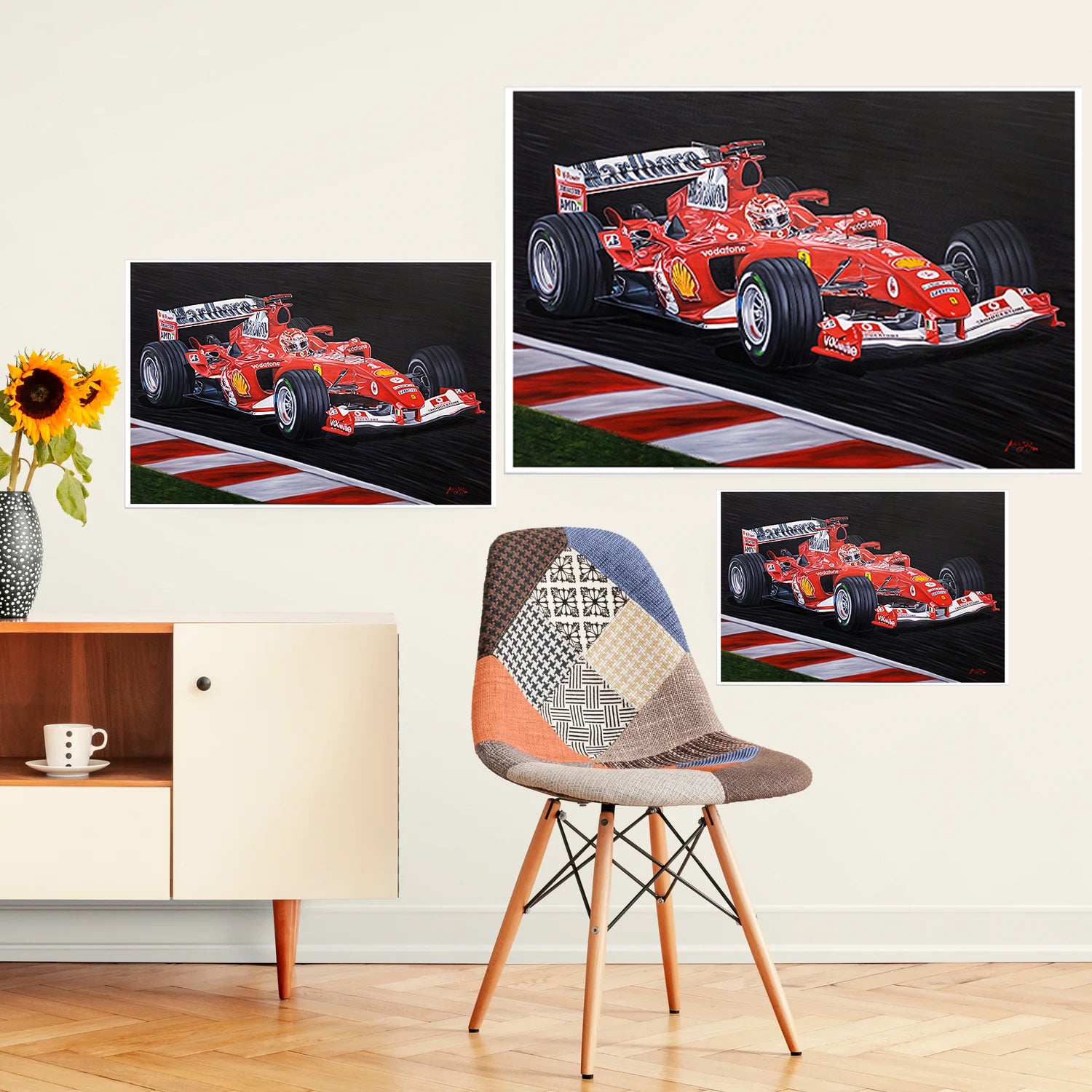 M Schumacher F1 F2004 Painting Limited Edition Canvas Print