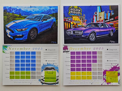 Limited Edition 2025 Numbered Handsigned Calendar - Reusable Prints