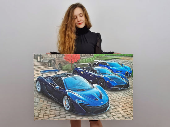 Custom Car Painting 24 inch x 36 inch / 60 cm x 90 cm