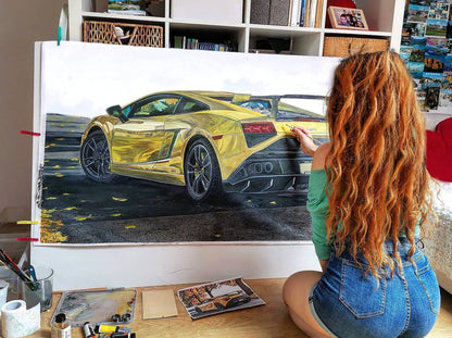 Lamborghini Gallardo Original Oil Painting on Canvas