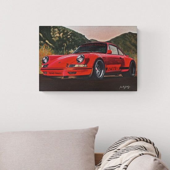 Porsche 911 964 RWB Original Oil Painting on Canvas