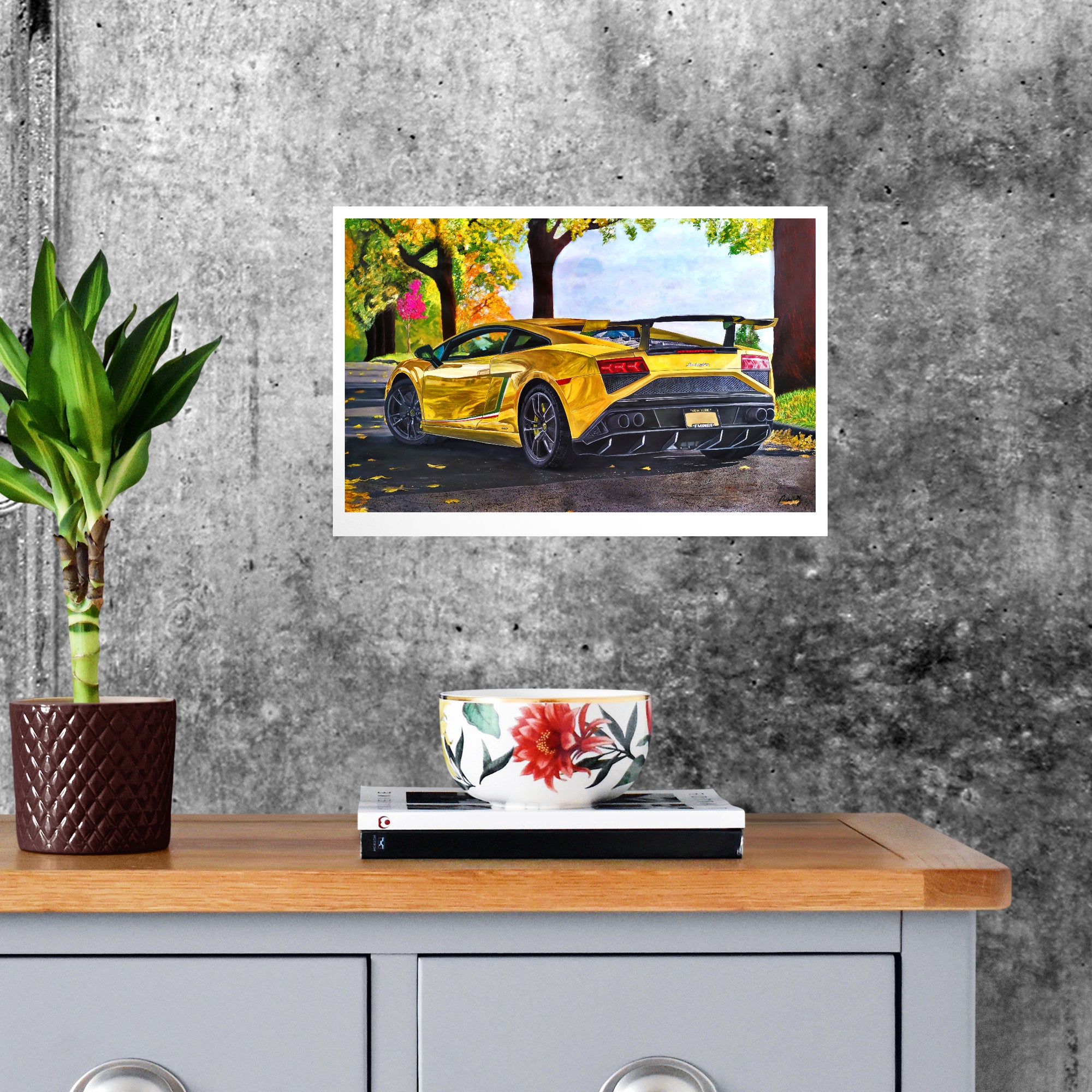 Lambo Painting Limited Edition Canvas Print
