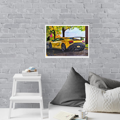 Lambo Painting Limited Edition Canvas Print